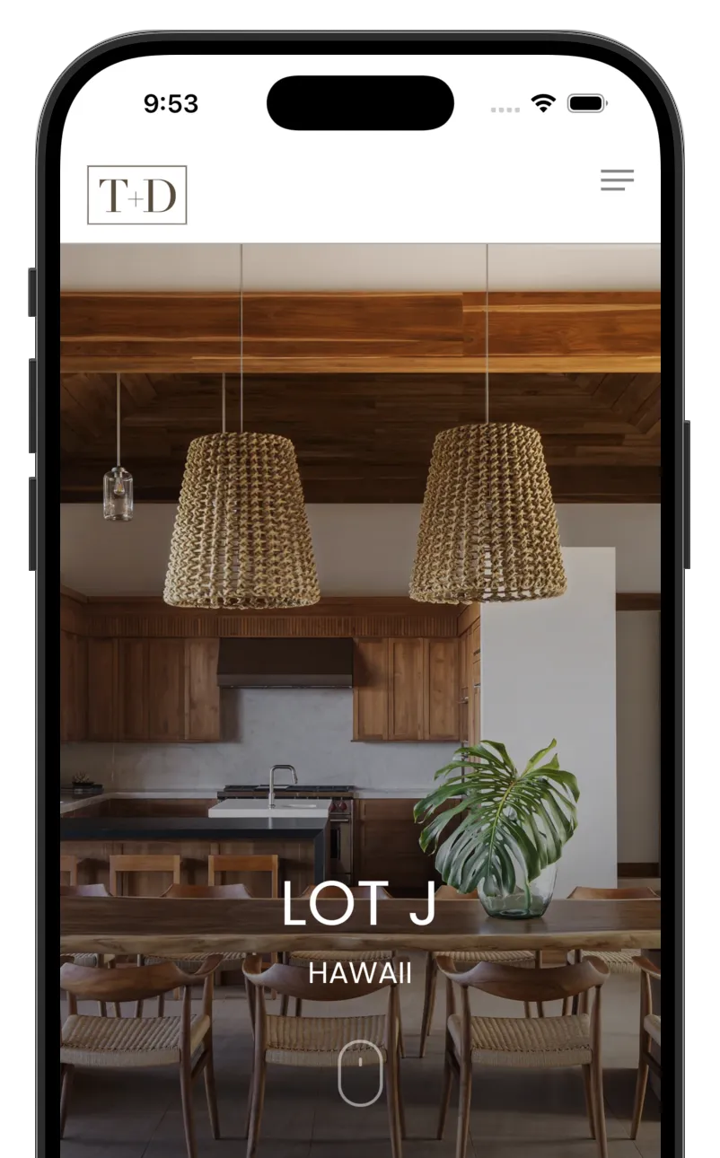 Home 1 mobile web design mockup