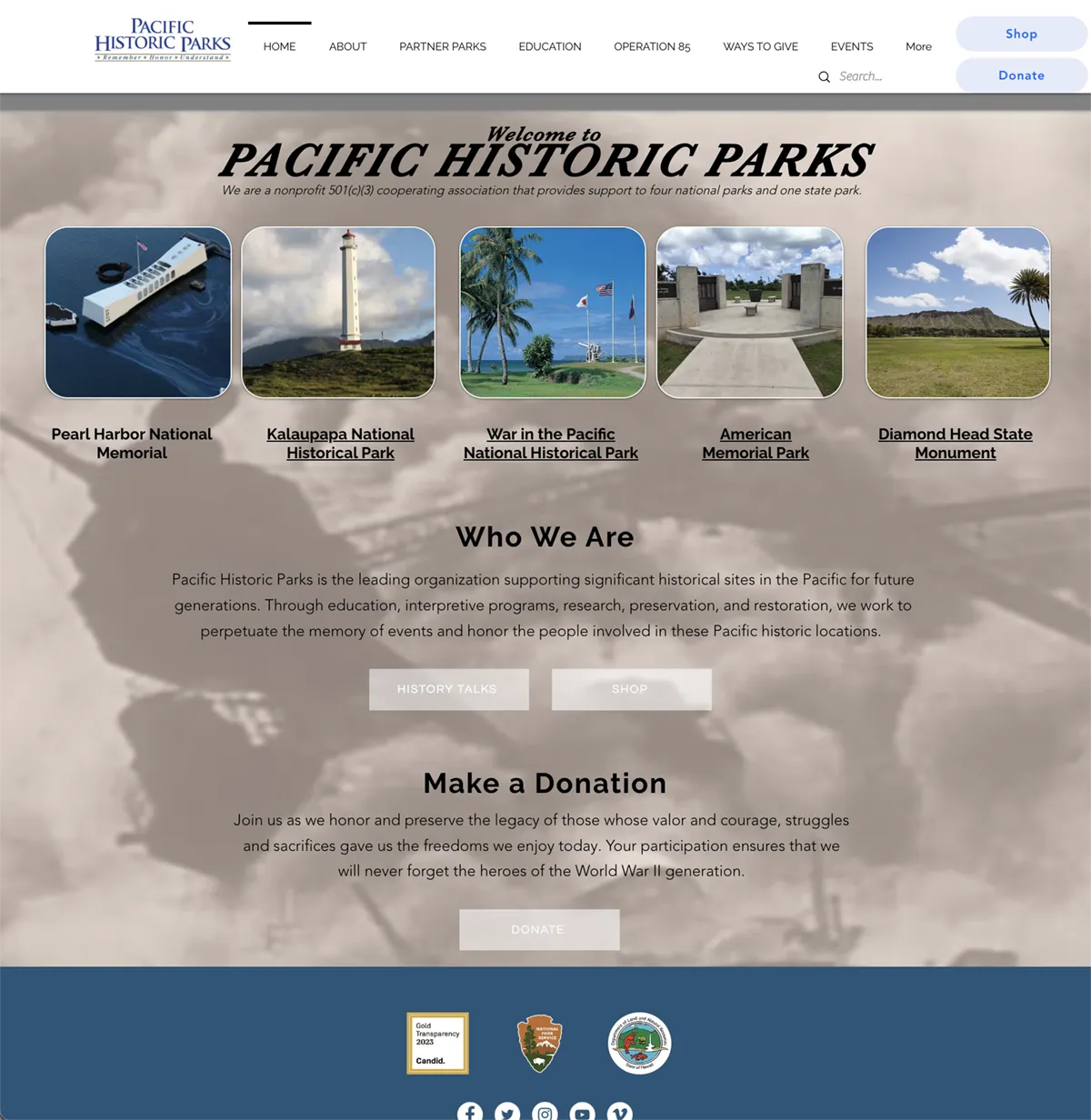 Website Redesign 4 pacific historic parks 1a