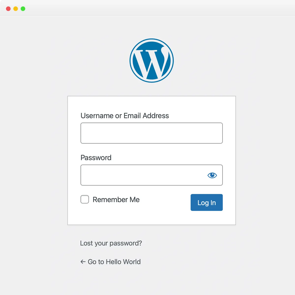 Wordpress 6 wordpress login